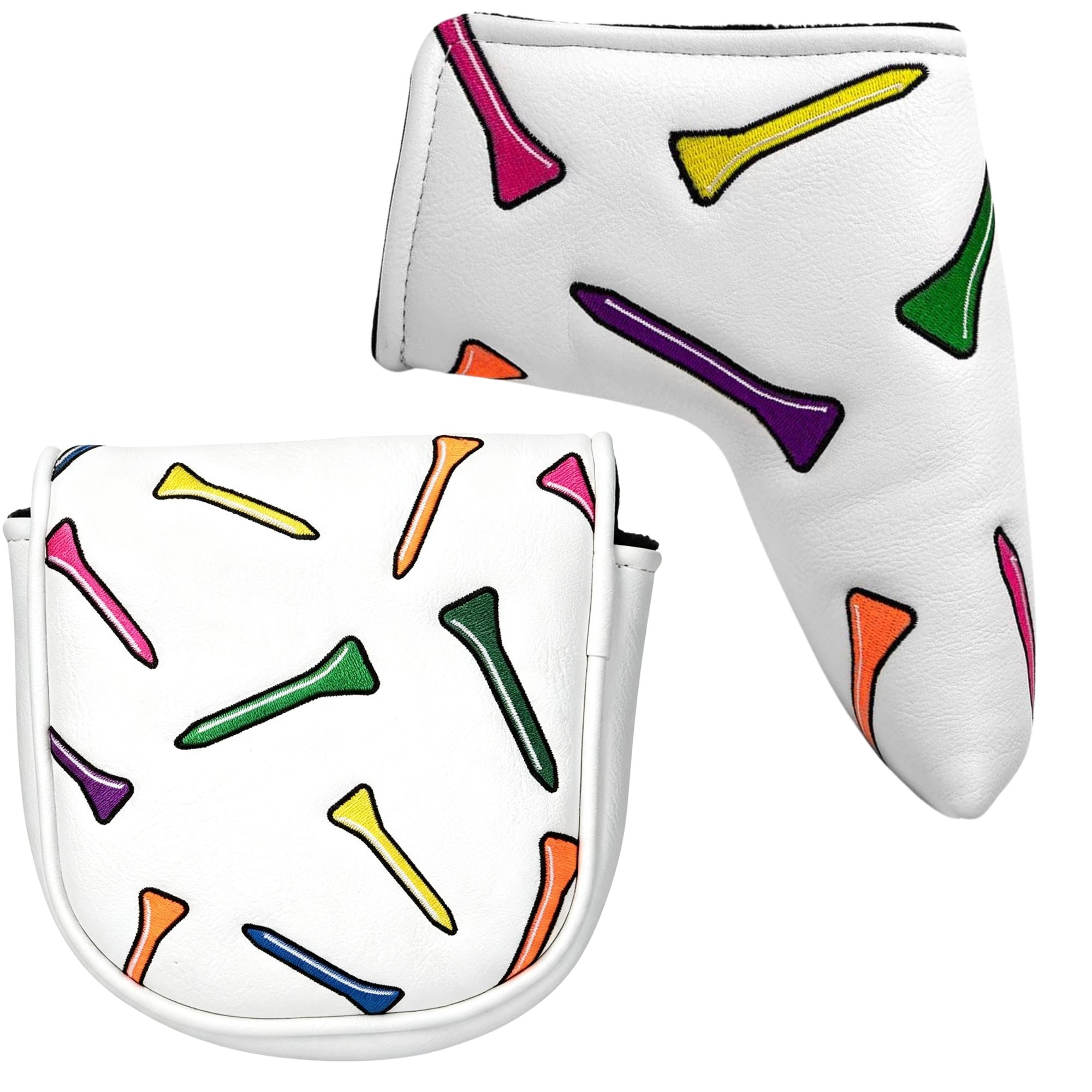 Putter Mallet Blade - Grappige golfputterhoes, golftee-patronen stijl golfclubhoofdbeschermer, golfmallet-
