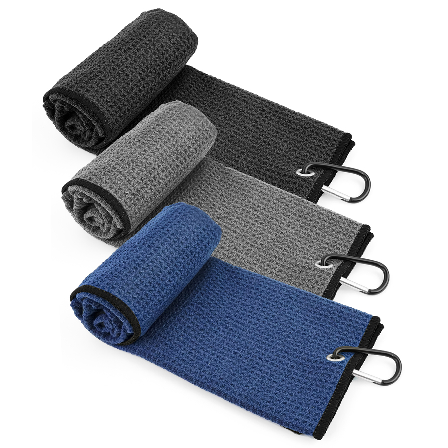 Golf Towel Waffle - Microfiber golfhanddoek met karabijnhaakclips Wafelreinigingsdoekjes voor