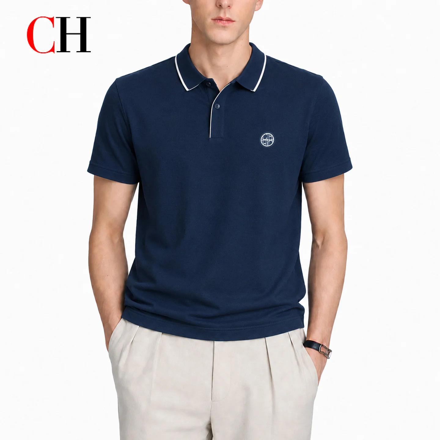CH Heren Single Witte Kraag Ko - Golf Equipment Logo recensie en prijs