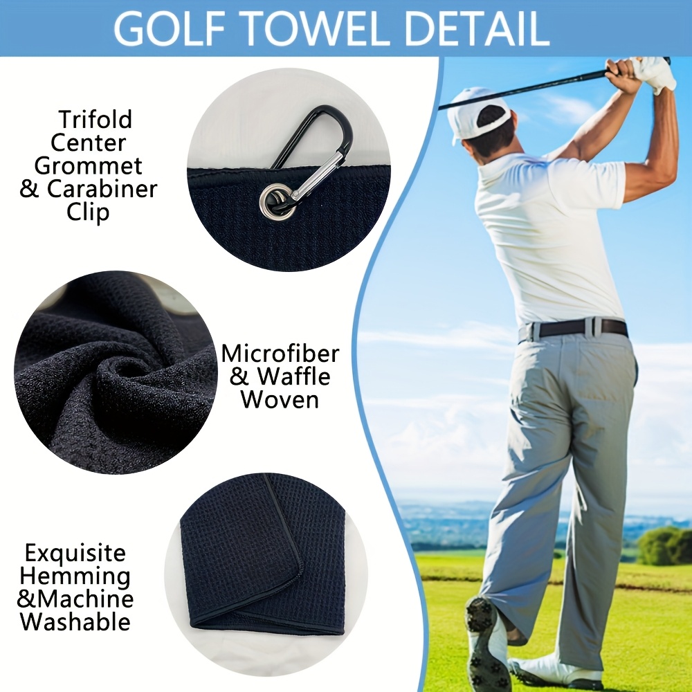 Premium golfhanddoek met clip  - Golf Towel Waffle recensie en prijs