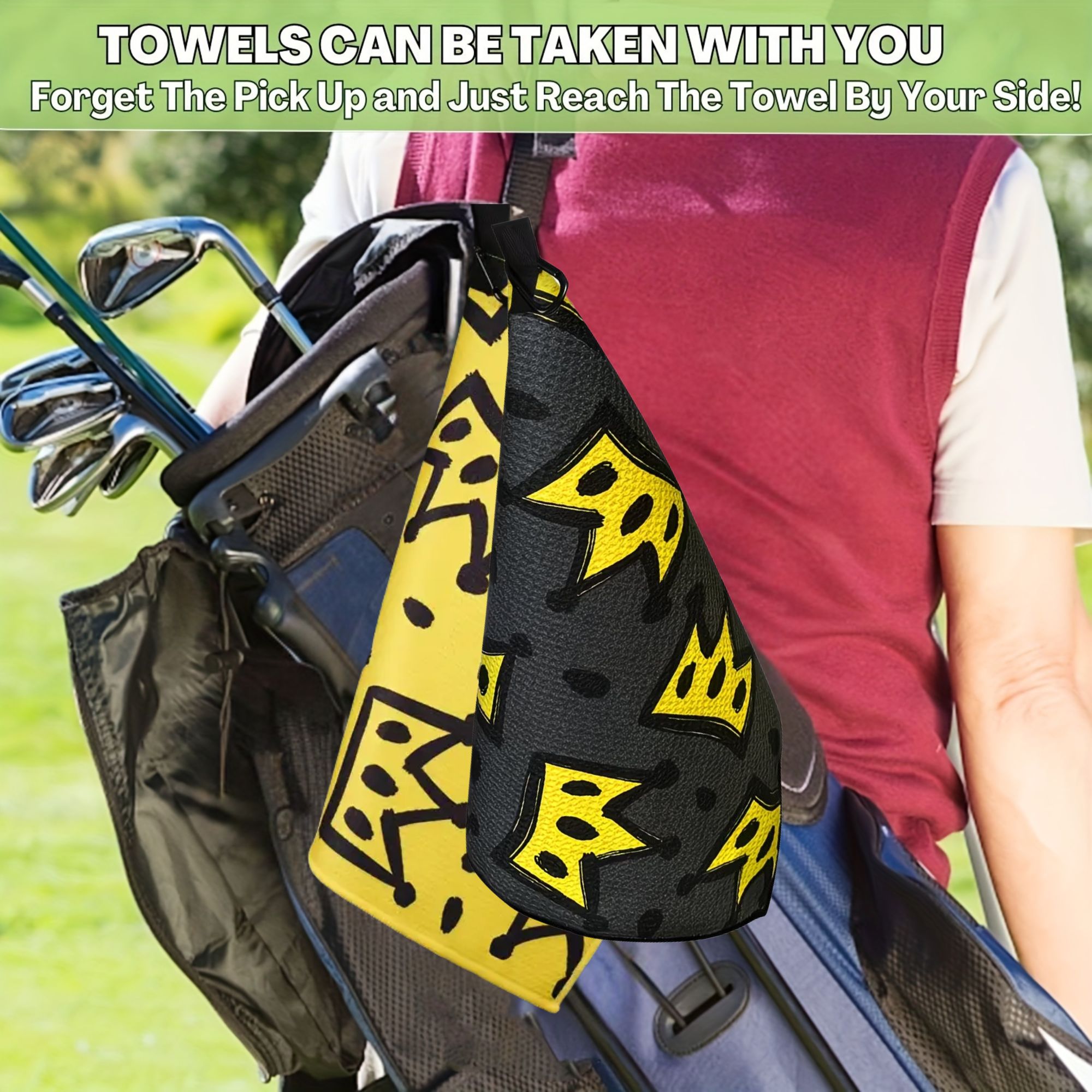 2 stuks King Crown grote golfh - Golf Towel Waffle recensie en prijs