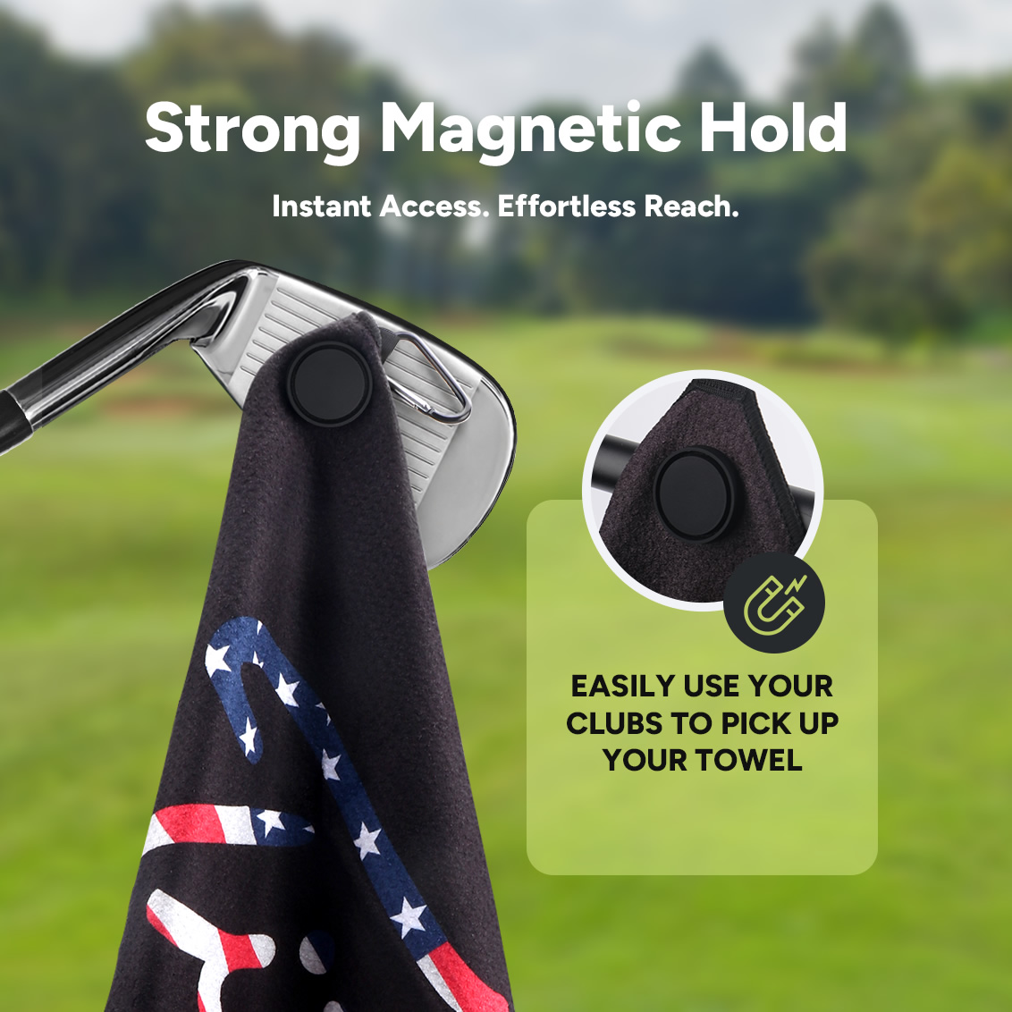Amerikaanse vlag magnetische g - Golf Towel Waffle recensie en prijs