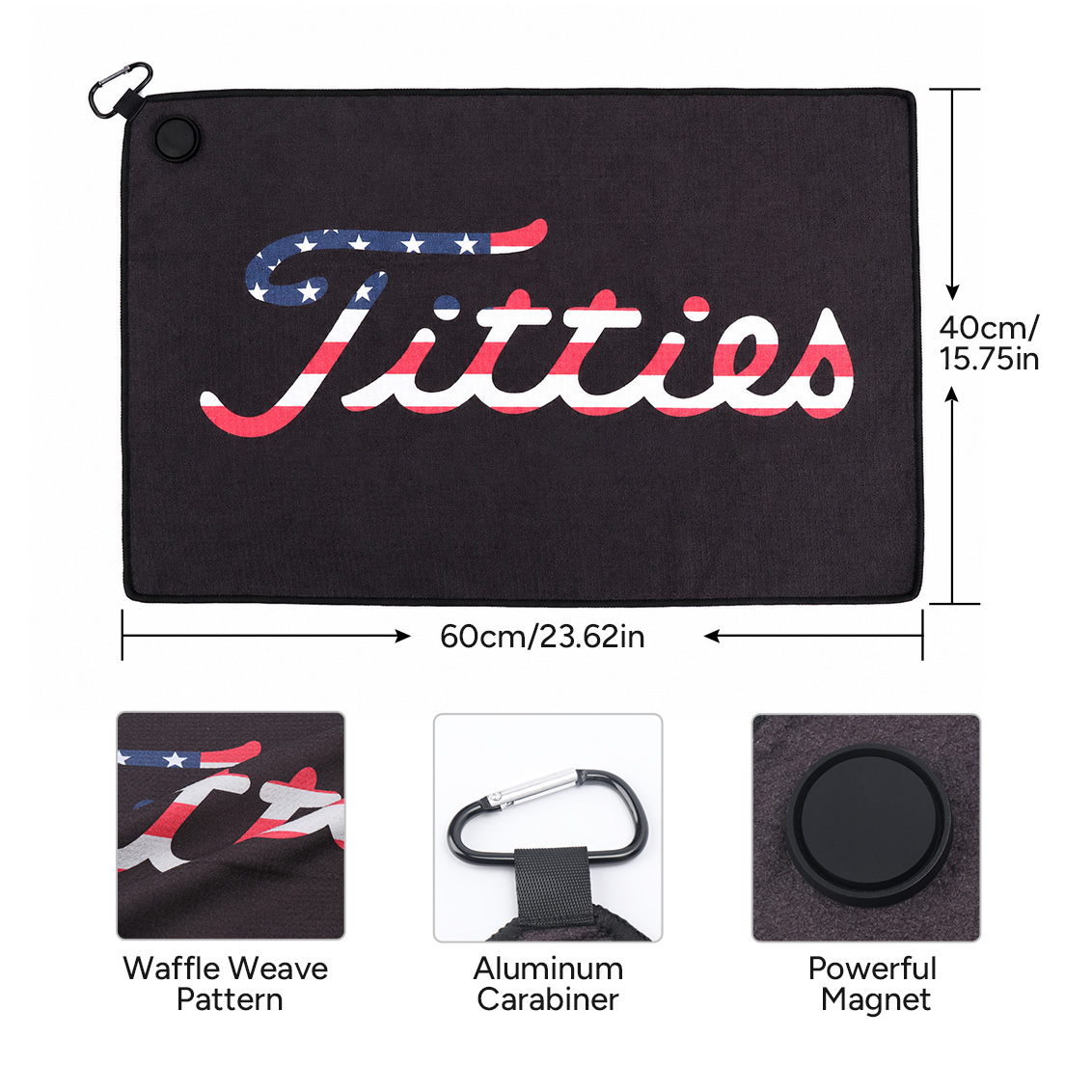 Amerikaanse vlag magnetische g - Golf Towel Waffle recensie en prijs