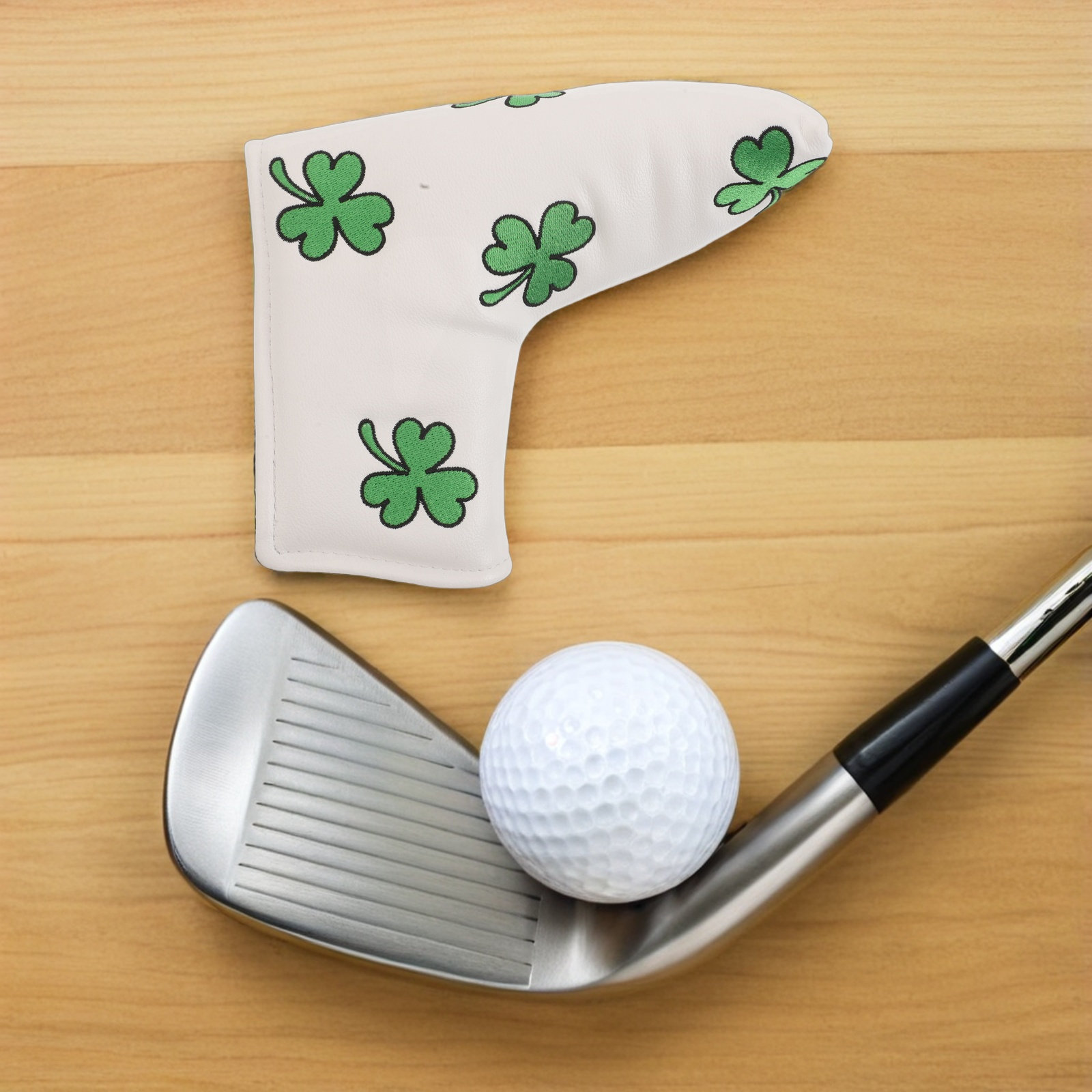 Groene Shamrock geborduurde pu - Putter Mallet Blade recensie en prijs